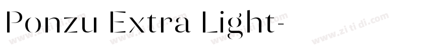 Ponzu Extra Light字体转换